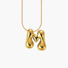 Load image into Gallery viewer, GOLD BUBBLE LETTER NECKLACES