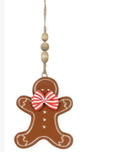 Load image into Gallery viewer, METAL GINGERBREAD ORNAMENTS