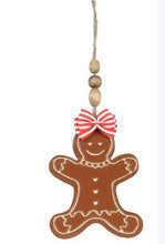 Load image into Gallery viewer, METAL GINGERBREAD ORNAMENTS