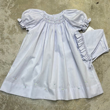 Load image into Gallery viewer, TRINA SMOCKED DRESS/BONNET LAVENDER
