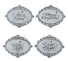 Load image into Gallery viewer, SILVER OVAL ORNAMENT WITH MESSAGES