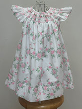 Load image into Gallery viewer, ENGLAND ROSE PINK FLORAL PRINT SMOCKED DRESS