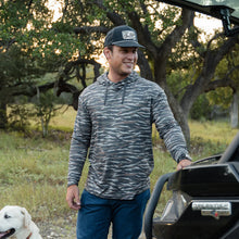 Load image into Gallery viewer, BURLEBO ADULT PERFORMANCE HOODIE - TIGER STRIPE CAMO - WETLAND