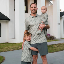 Load image into Gallery viewer, BURLEBO YOUTH POLO - FLYING DUCKS GREEN