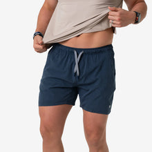 Load image into Gallery viewer, BURLEBO ATHLETIC SHORT AMERICANFLAG LINER - HEATHER NAVY