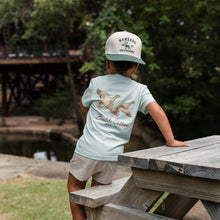 Load image into Gallery viewer, BURLEBO YOUTH FLYING MALLARDS TEE - HEATHER SKY BLUE