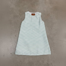 Load image into Gallery viewer, ADDISON A-LINE GREEN GINGHAM DRESS