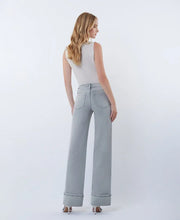 Load image into Gallery viewer, FLYING MONKEY MONKEY MID RISE CUFF WIDE LEG JEANS