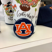 Load image into Gallery viewer, AUBURN GAME-DAY BUTTON - "AU" LOGO 2.25"