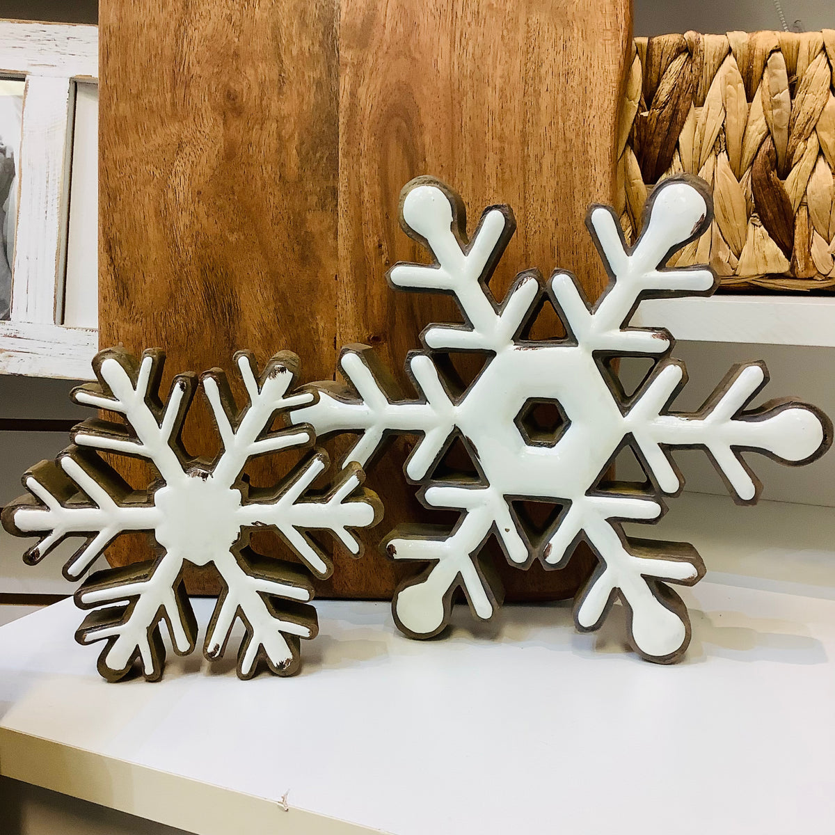 RESIN TABLETOP SNOWFLAKES Deb & Co. Boutique