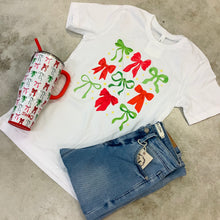 Load image into Gallery viewer, CHRISTMAS BOW T-SHIRT