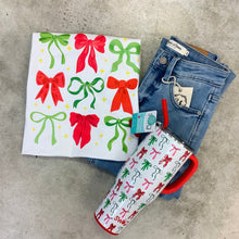 Load image into Gallery viewer, CHRISTMAS BOW T-SHIRT