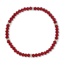 Load image into Gallery viewer, MINI CRYSTAL STRETCH BRACELET W/SILVER ACCENT