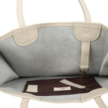 Load image into Gallery viewer, LEATHER TOTE - CREAM WHITE