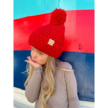 Load image into Gallery viewer, KIDS BEE STICH KNIT POM CC BEANIE