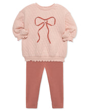 Load image into Gallery viewer, BOW SWEATSHIRT & LEGGING SET