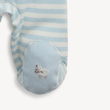 Load image into Gallery viewer, MAGNETIC FOOTIE - TAKE ME HOME BLUE STRIPE 3pc SET