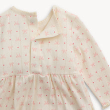 Load image into Gallery viewer, MAGNETIC ME POINTELLE BODYSUIT DRESS - HEART & BOW