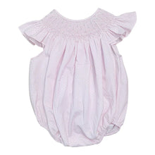 Load image into Gallery viewer, CATHY PINK POLKA DOT PEARL SMOCKED BUBBLE