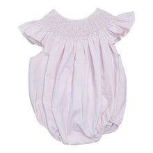 Load image into Gallery viewer, CATHY PINK POLKA DOT PEARL SMOCKED BUBBLE