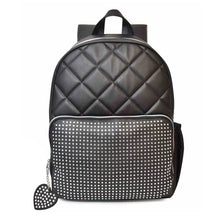 Load image into Gallery viewer, QUILTED RHINESTONE BACKPACK - LARGE