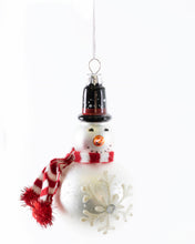 Load image into Gallery viewer, GLASS SNOWMAN ORNAMENTS