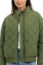 Load image into Gallery viewer, OLIVE SPORTY DIAMOND QUILTED JACKET