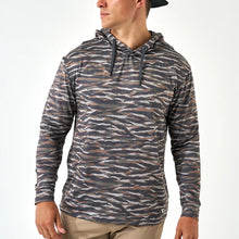 Load image into Gallery viewer, BURLEBO ADULT PERFORMANCE HOODIE - TIGER STRIPE CAMO - WETLAND