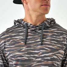 Load image into Gallery viewer, BURLEBO ADULT PERFORMANCE HOODIE - TIGER STRIPE CAMO - WETLAND