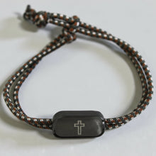 Load image into Gallery viewer, TAP TO PRAY™ SURVIVOR SERIES HANDMADE BRACELET - CAMO GREEN + CROSS