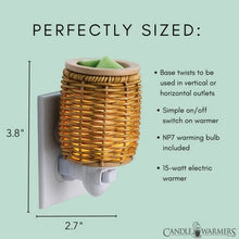 Load image into Gallery viewer, PLUGGABLE WICKER LANTERN FRAGANCE WARMER
