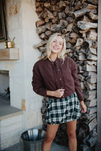 Load image into Gallery viewer, CHOCOLATE BROWN CHOPPED QUILTED BOMBER JACKET