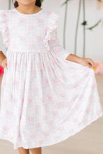Load image into Gallery viewer, RIBBONS & ROSES RUFFLE TWIRL DRESS