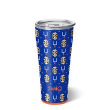Load image into Gallery viewer, 32 oz SWIG STAINLESS STEEL INSULATED TUMBLER - TOUCHDOWN NAVY+ORANGE
