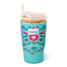 Load image into Gallery viewer, SWIG ICED CUP COOLIE LARGE - FLORA AZUL