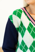 Load image into Gallery viewer, ARGYLE CARDIGAN SWEATER