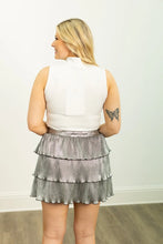 Load image into Gallery viewer, ALEX RUFFLE SKIRT W/SHORTS - SILVER