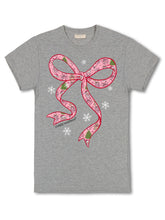 Load image into Gallery viewer, SANTA RIBBON BOW TEE
