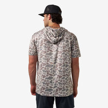 Load image into Gallery viewer, BURLEBO SS PERFORMANCE HOODIE - CLASSIC DEER CAMO