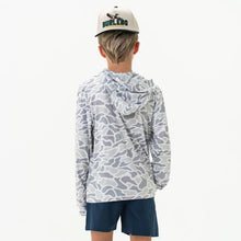 Load image into Gallery viewer, BURLEBO YOUTH PERFORMANCE HOODIE - WHITE CAMO