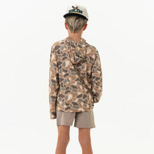 Load image into Gallery viewer, BURLEBO YOUTH PERFORMANCE HOODIE - PINTAIL CAMO