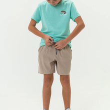 Load image into Gallery viewer, BURLEBO YOUTH ATHLETIC SHORT HEATHER KAHKI
