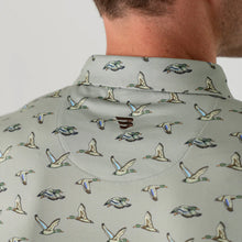 Load image into Gallery viewer, BURLEBO PERFORMANCE POLO - FLYING DUCK GREEN