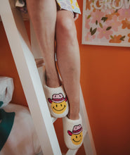 Load image into Gallery viewer, COWBOY SMILEY FACE SLIPPERS