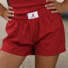 Load image into Gallery viewer, KIDS LULU MAC ALABAMA SHORTS CRIMSON