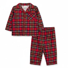 Load image into Gallery viewer, PLAID COAT 2-PIECE PAJAMA SET