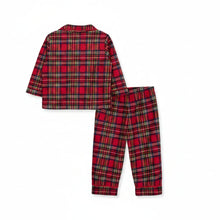 Load image into Gallery viewer, PLAID COAT 2-PIECE PAJAMA SET