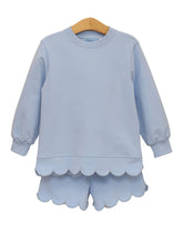 Load image into Gallery viewer, SOPHIA SCALLOPED SET - LIGHT BLUE