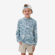 Load image into Gallery viewer, BURLEBO YOUTH PERFORMANCE HOODIE - SEASIDE CAMO