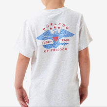 Load image into Gallery viewer, BURLEBO YOUTH EAGLE OUTDOOR TEE - HEATHER OATMEAL